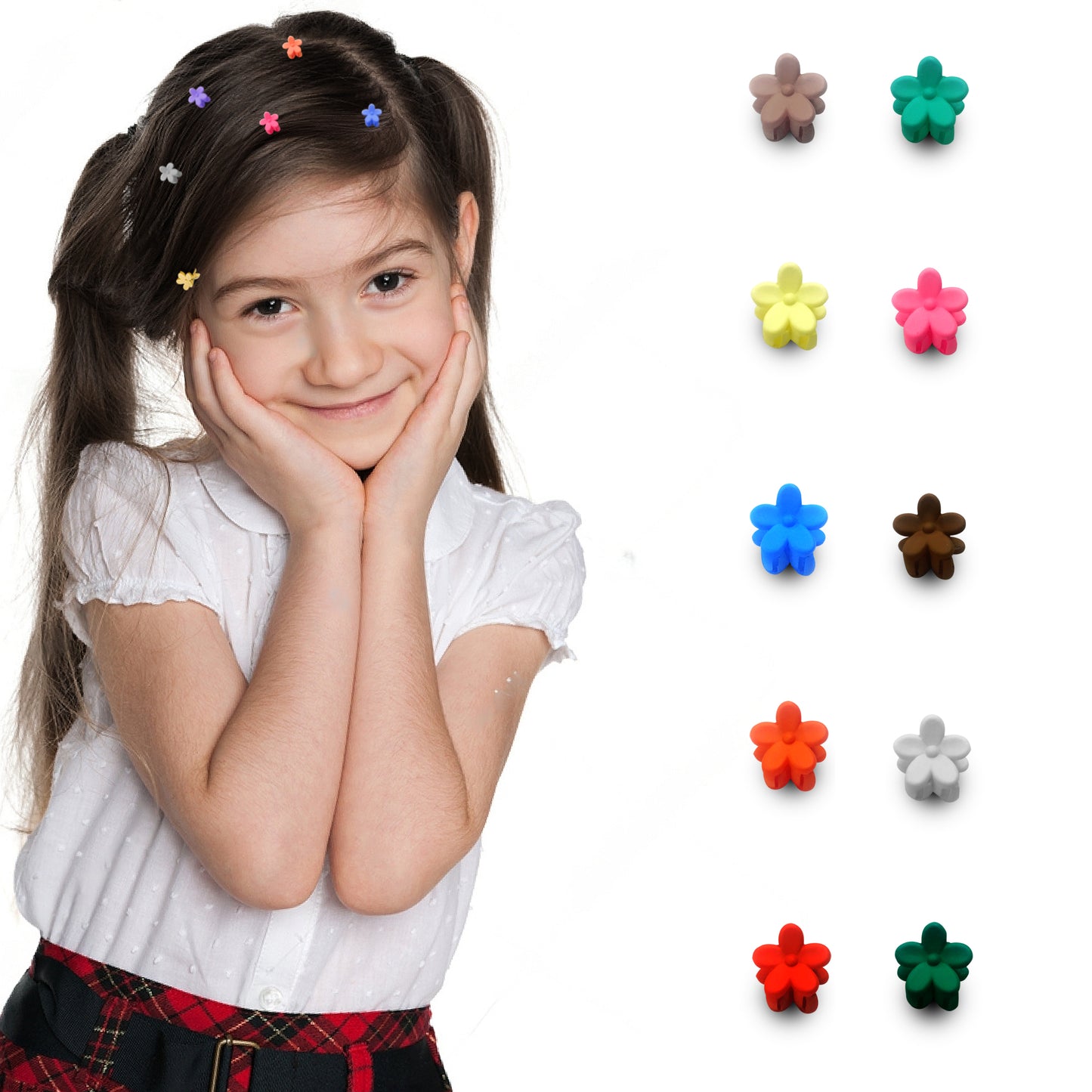 Sanas Mini Flower Small Clips - 10Pcs