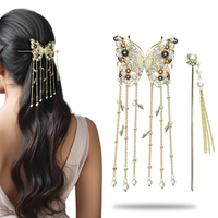 Sanas Wedding Butterfly Slide Stick Clip - 1Pc