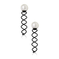 Sanas Spiral Pearl Hair Pins Decoration Stylish for Girls & Women Black