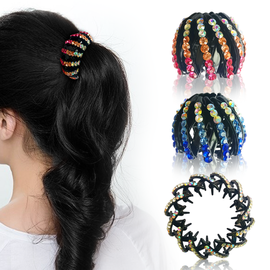 Sanas Bird Nest Stone Hair Clip - 3Pcs