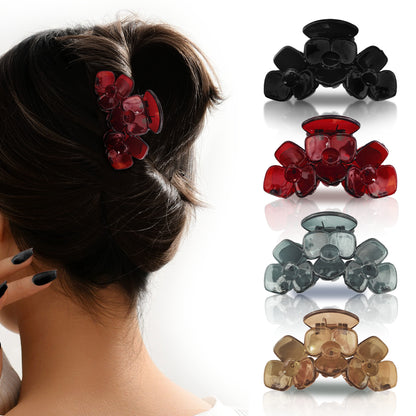 Sanas Flat Petal Big Hair Clip - 4Pcs