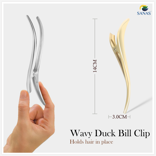 Sanas Wavy Duck Bill Clip - 2Pcs