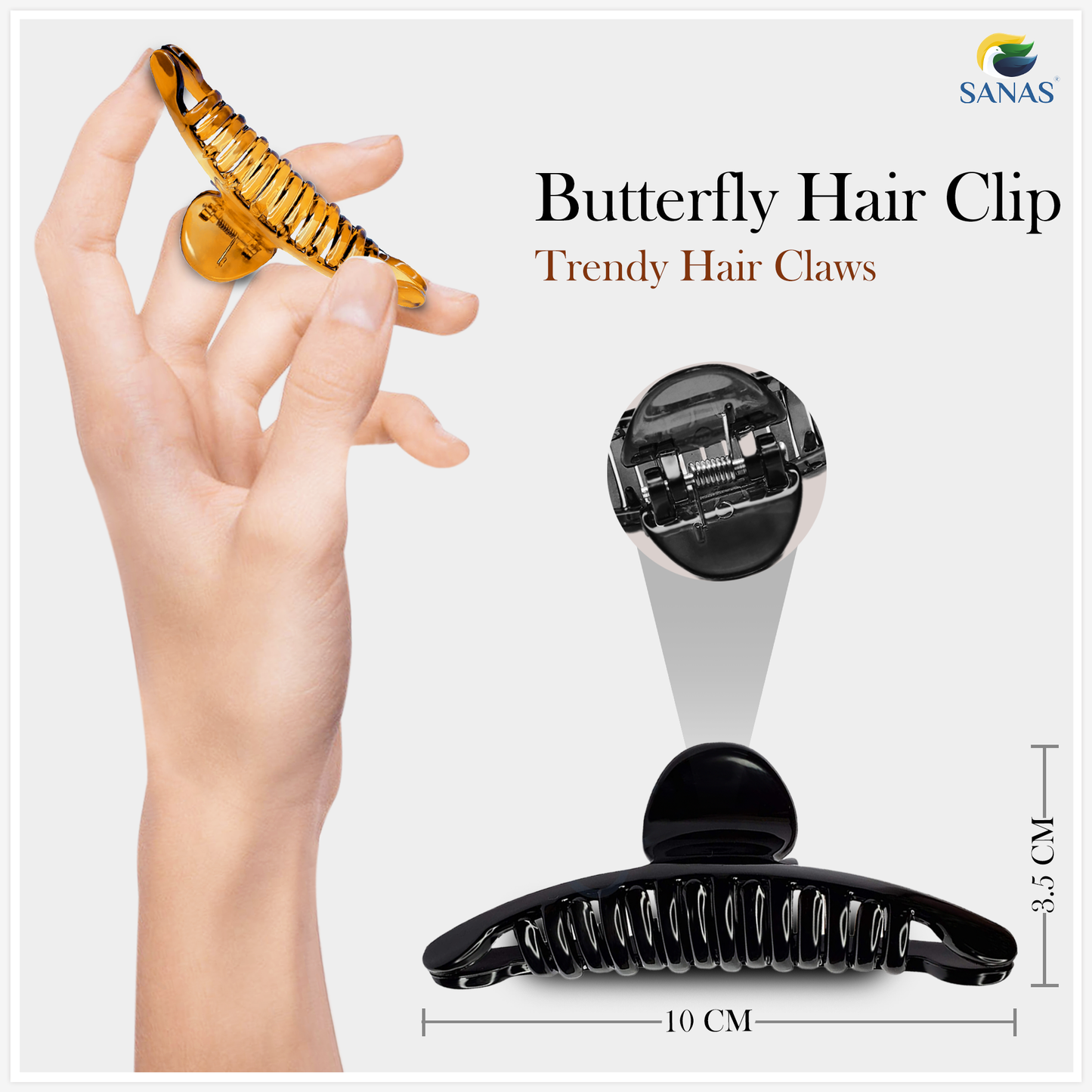 Sanas Butterfly Clip (L Mellow) - 2Pcs