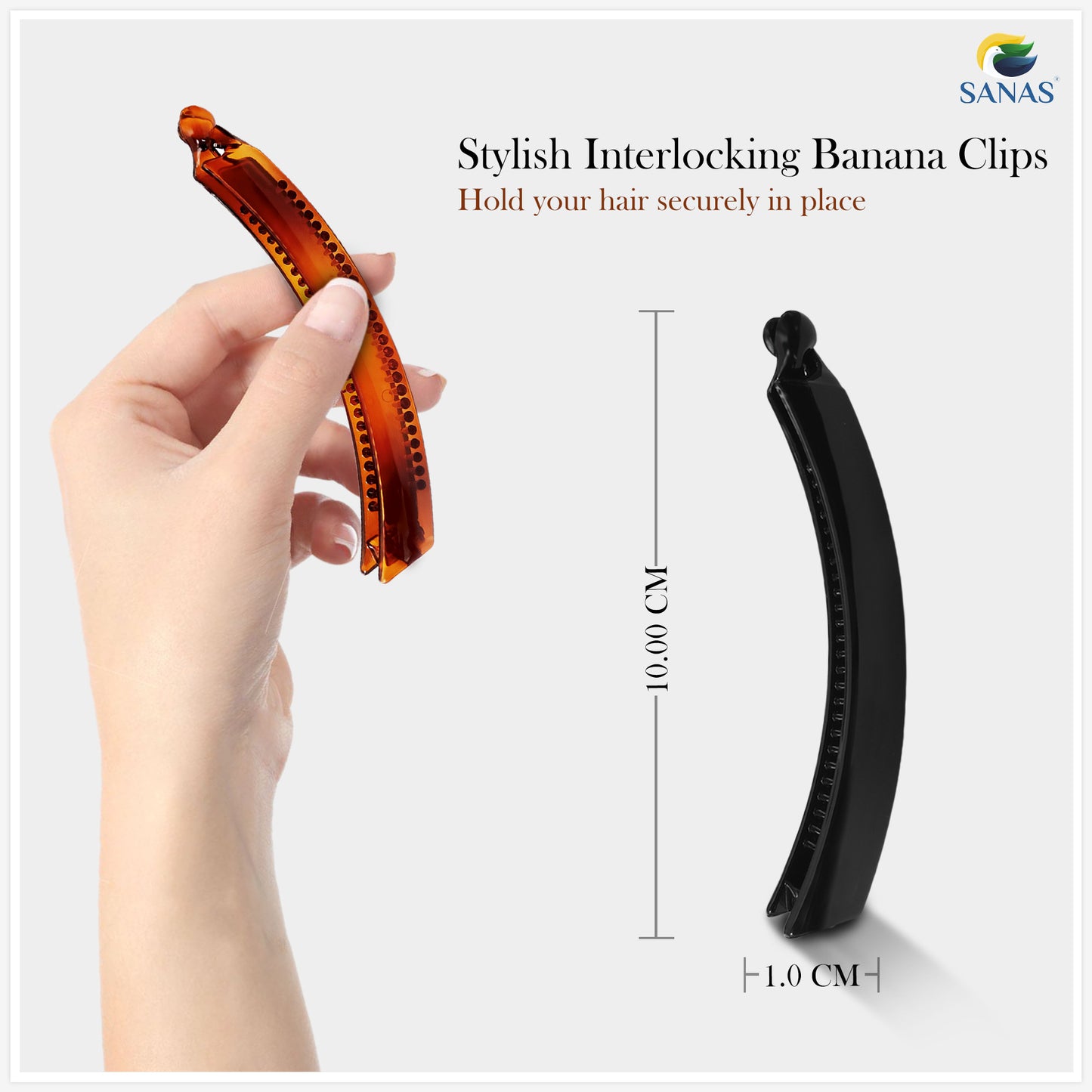 Sanas Medium Banana Hair Clip - 1Pc