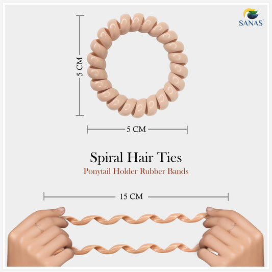 Sanas Colorful Spiral Hair Tie - 10Pcs