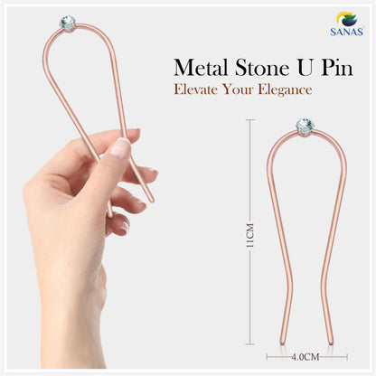 Sanas Single Diamond U Pin - 1Pc