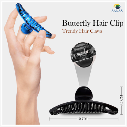 Sanas Butterfly Clip (Sapphire)(X) - 2Pcs