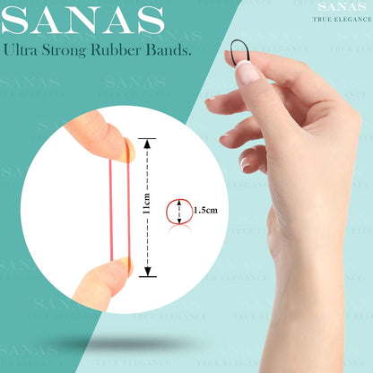 Sanas Mini Rubber Bands Dark - 1500Pcs