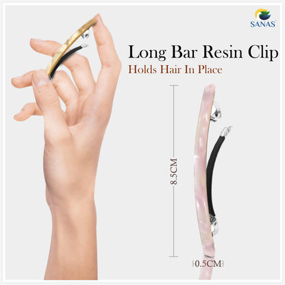 Sanas Long Bar Resin Clips - 3Pcs