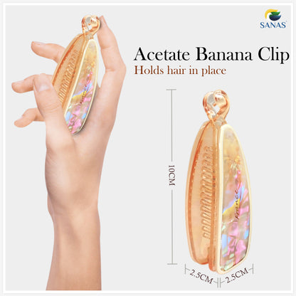 Sanas Cellulose Acetate Banana Hair Clip - 1Pc