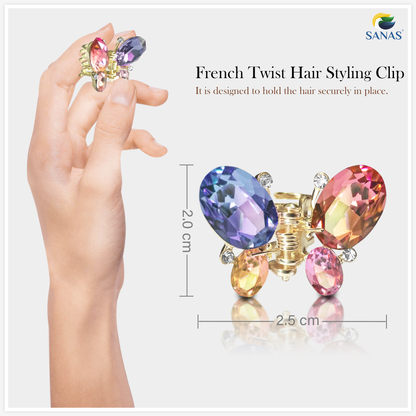 Sanas Stone Little Butterfly Clip - 2Pcs