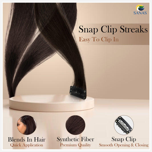 Sanas Brown Streaks Hair Extension - 6Pcs