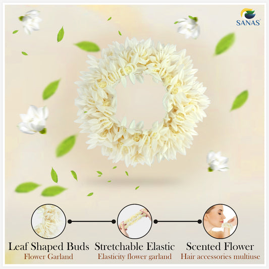 Sanas Mogra Gajra Scented Artificial Flower - 6Pcs