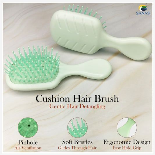 Sanas Cushion Paddle Portable Hair Brush - 1Pc