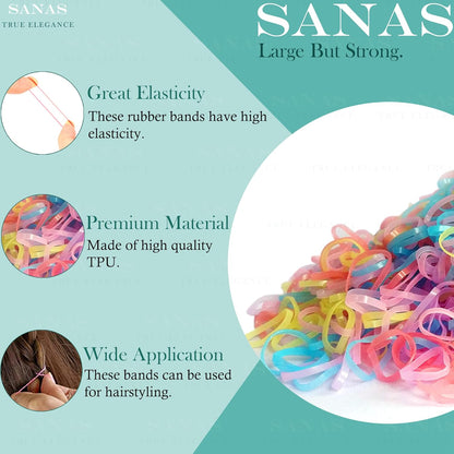 Sanas Mini Rubber Pastel Bands - 1500Pcs