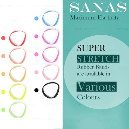 Sanas Mini Rubber Bands Dark - 1500Pcs