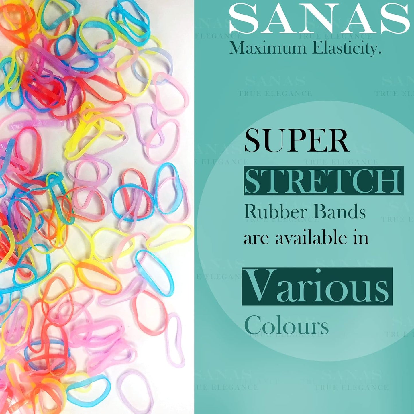 Sanas Mini Rubber Pastel Bands - 1500Pcs