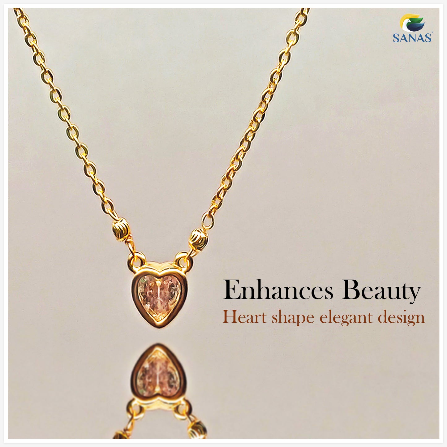 Sanas Heart Shape Mangalsutra - 1Pcs