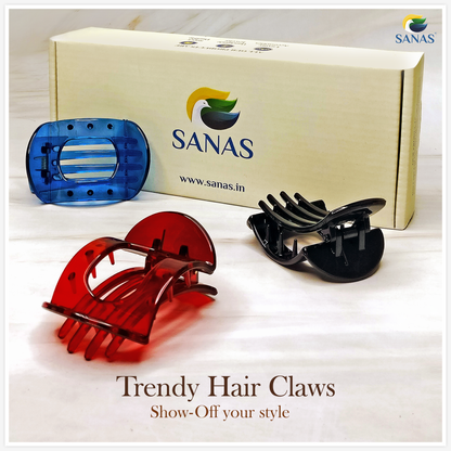 Sanas Square Bun Hair Clip - 4Pcs