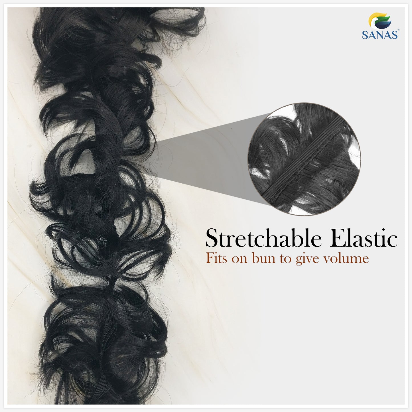 Sanas Frill Hair Extensions Black - 1Pc