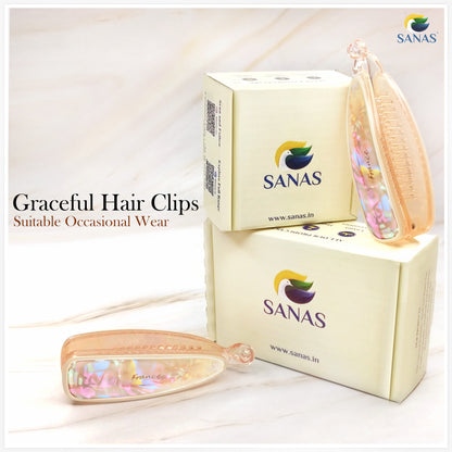 Sanas Cellulose Acetate Banana Hair Clip - 1Pc