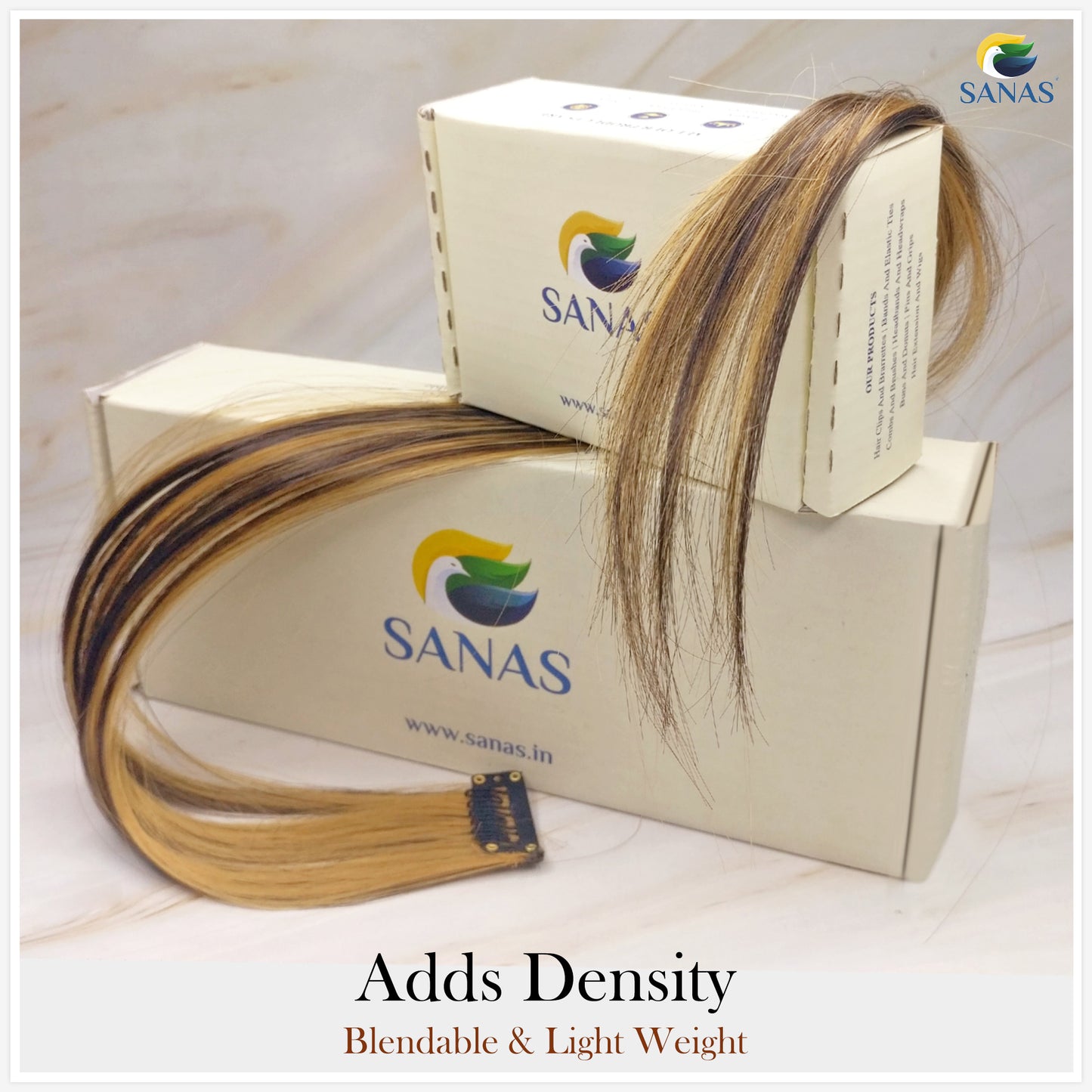 Sanas Blonde Streaks Hair Extension - 6Pcs