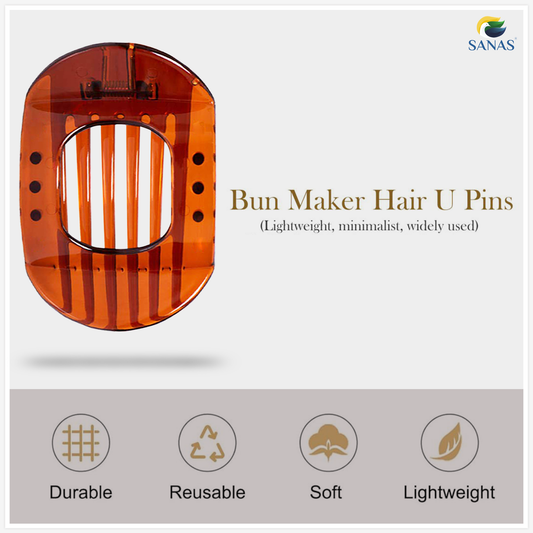 Sanas Square Bun Hair Clip - 4Pcs