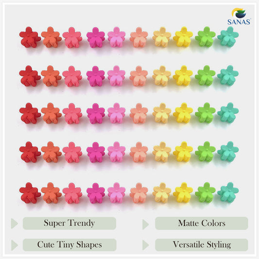 Sanas Mini Flower Small Clips - 10Pcs