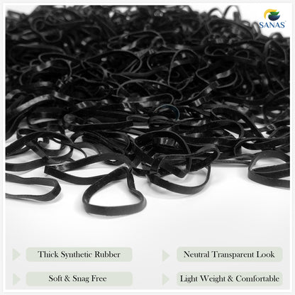 Sanas Mini Rubber Black - 1500Pcs