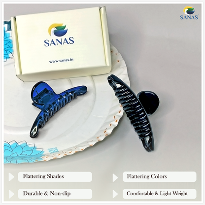 Sanas Butterfly Clip (Sapphire)(X) - 2Pcs