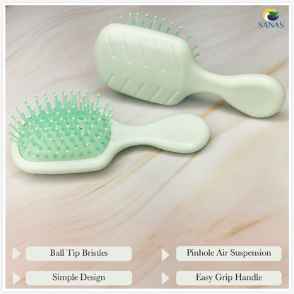 Sanas Cushion Paddle Portable Hair Brush - 1Pc