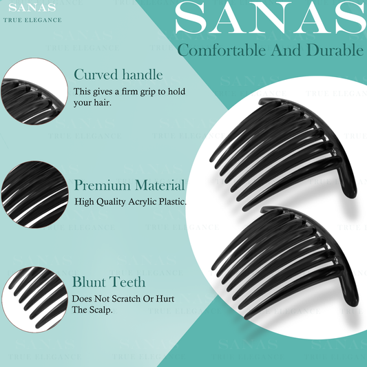 Sanas Women’s Wide Tooth Comb Hair Accessories - 2Pc