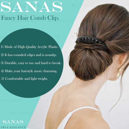 Sanas Women’s Wide Tooth Comb Hair Accessories - 2Pc