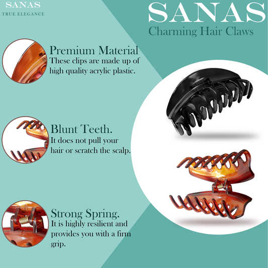 Sanas Hair Clips For Women - 2PC