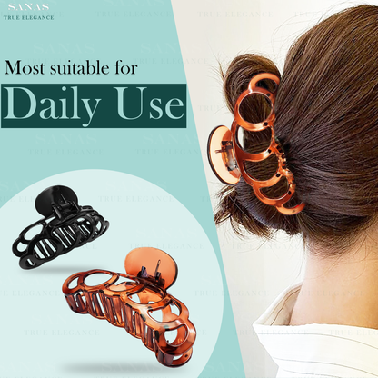 Sanas Six Ring Large Hair Clips - 3Pcs