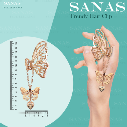 Sanas Metal Butterfly with Tassel - 2Pcs