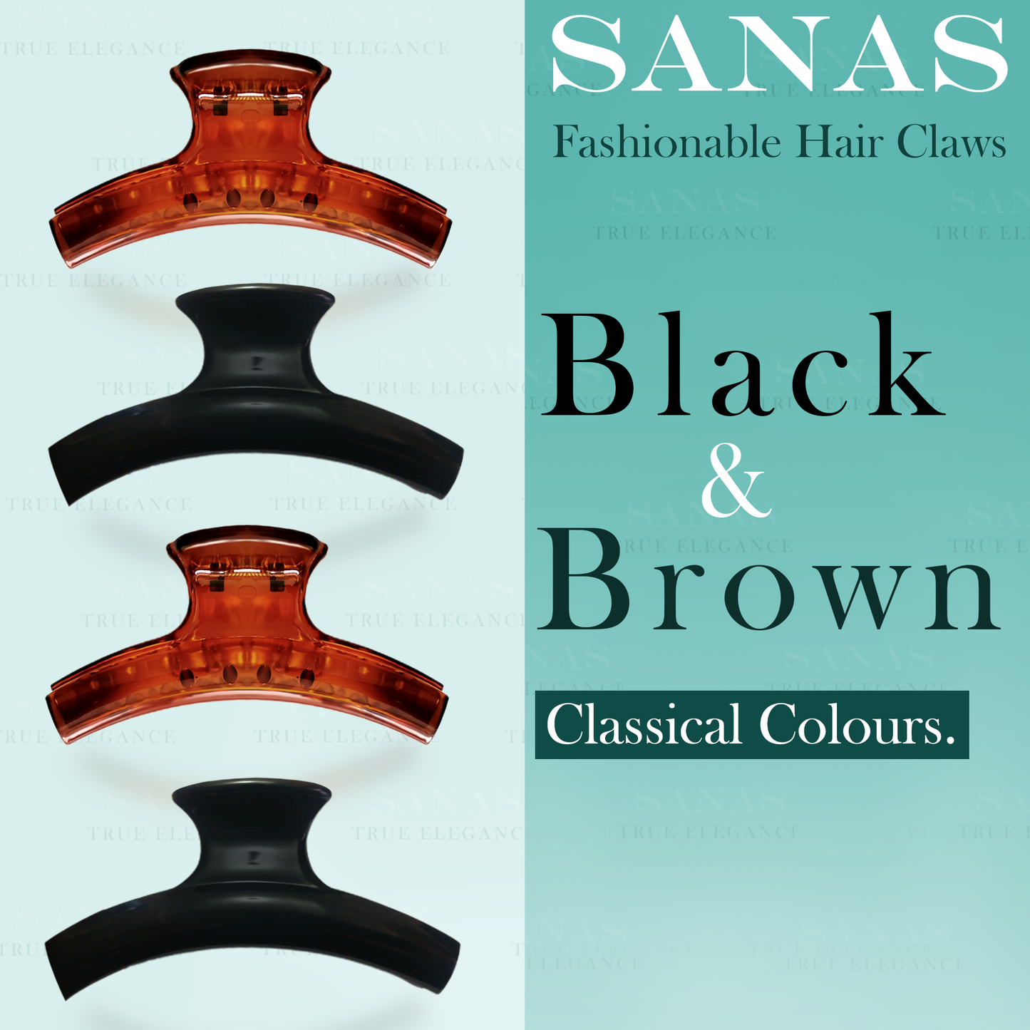 Sanas Semi Curve Medium Clips - 4Pcs