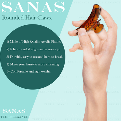 Sanas Semi Curve Medium Clips - 4Pcs