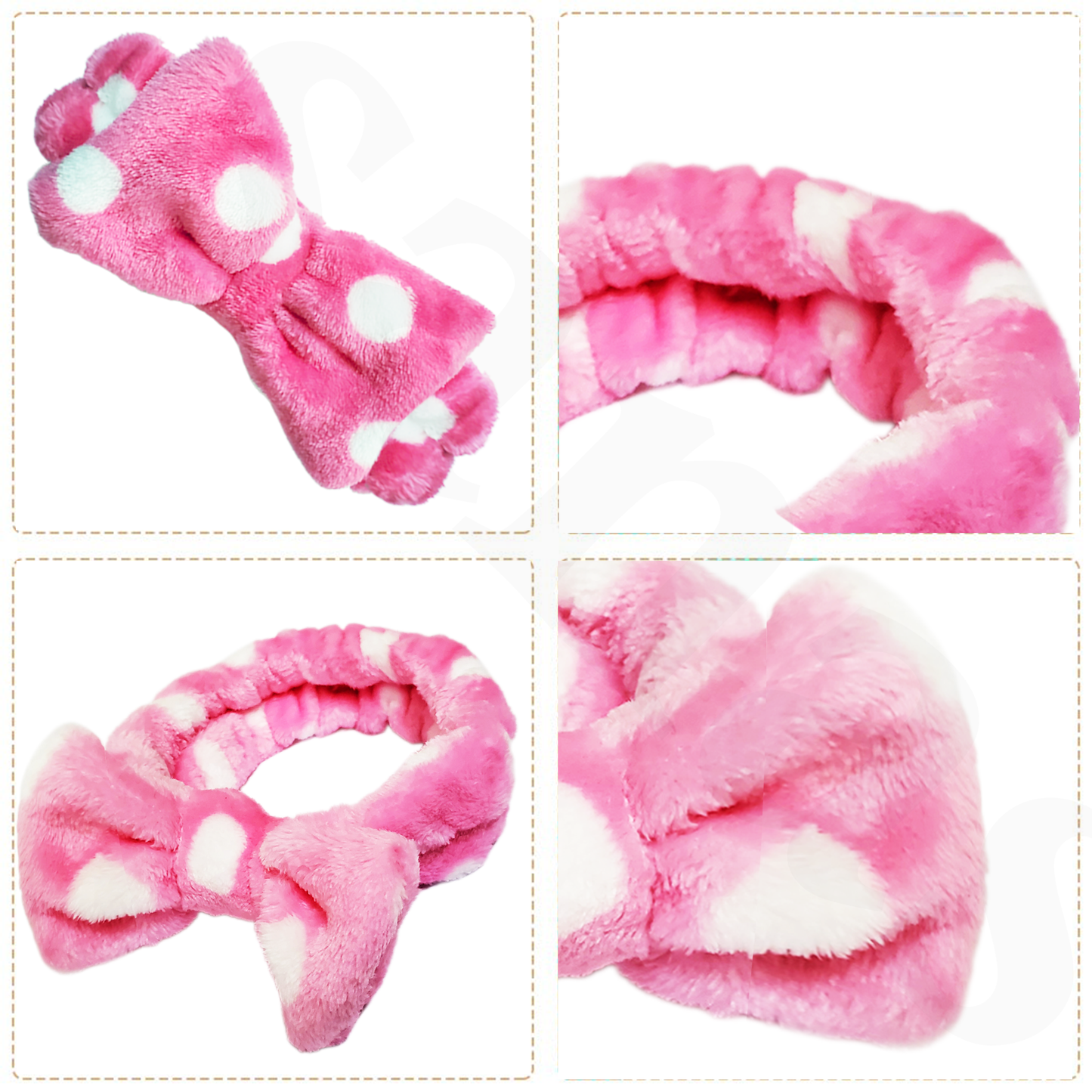 Sanas Soft Fluffy Bowknot Headbands - 1Pc