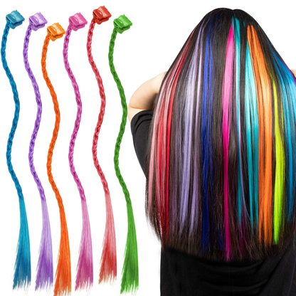 Sanas Fully Colored Hair Extension Strips - 6Pcs