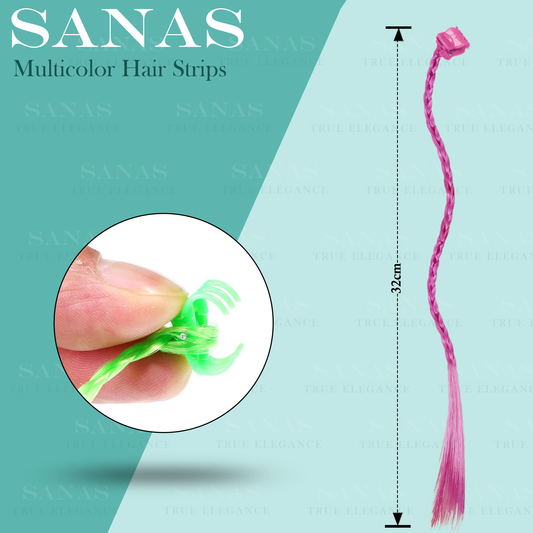 Sanas Fully Colored Hair Extension Strips - 6Pcs