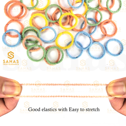 Sanas Fur Rubber Bands Thin - 20Pcs