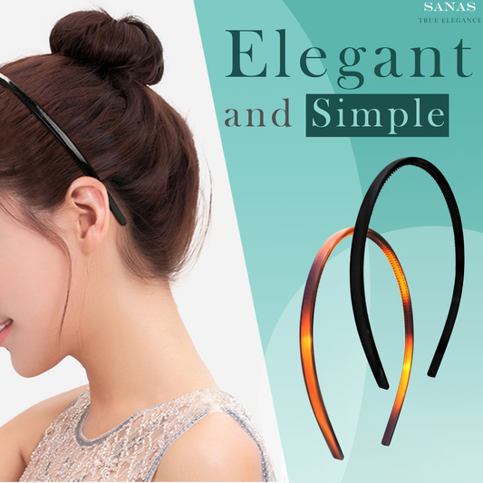 Sanas Plain Acrylic Hair Band - 12Pcs