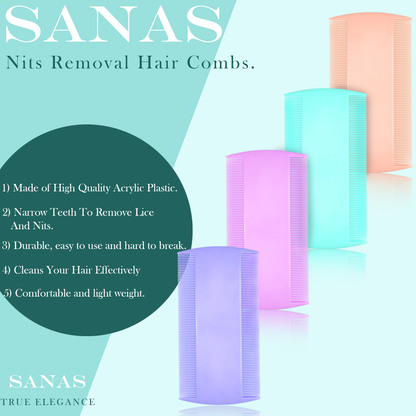 Sanas Dandruff Dust Comb - 4Pcs