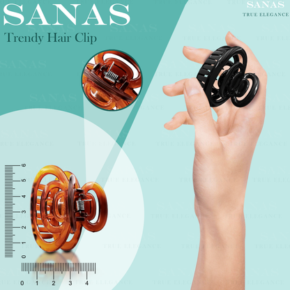 Sanas Medium Acrylic Hair Clips - 4Pcs