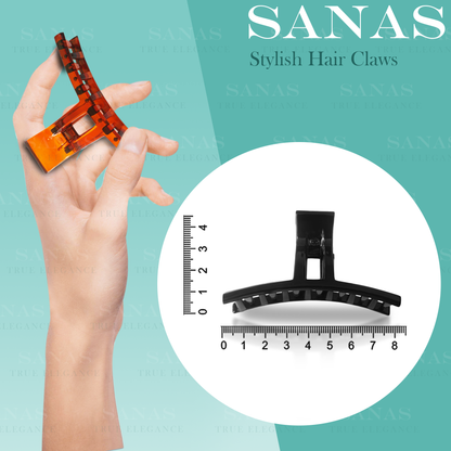 Sanas Big-Size Acrylic Korean T Shape Claw - 4Pcs