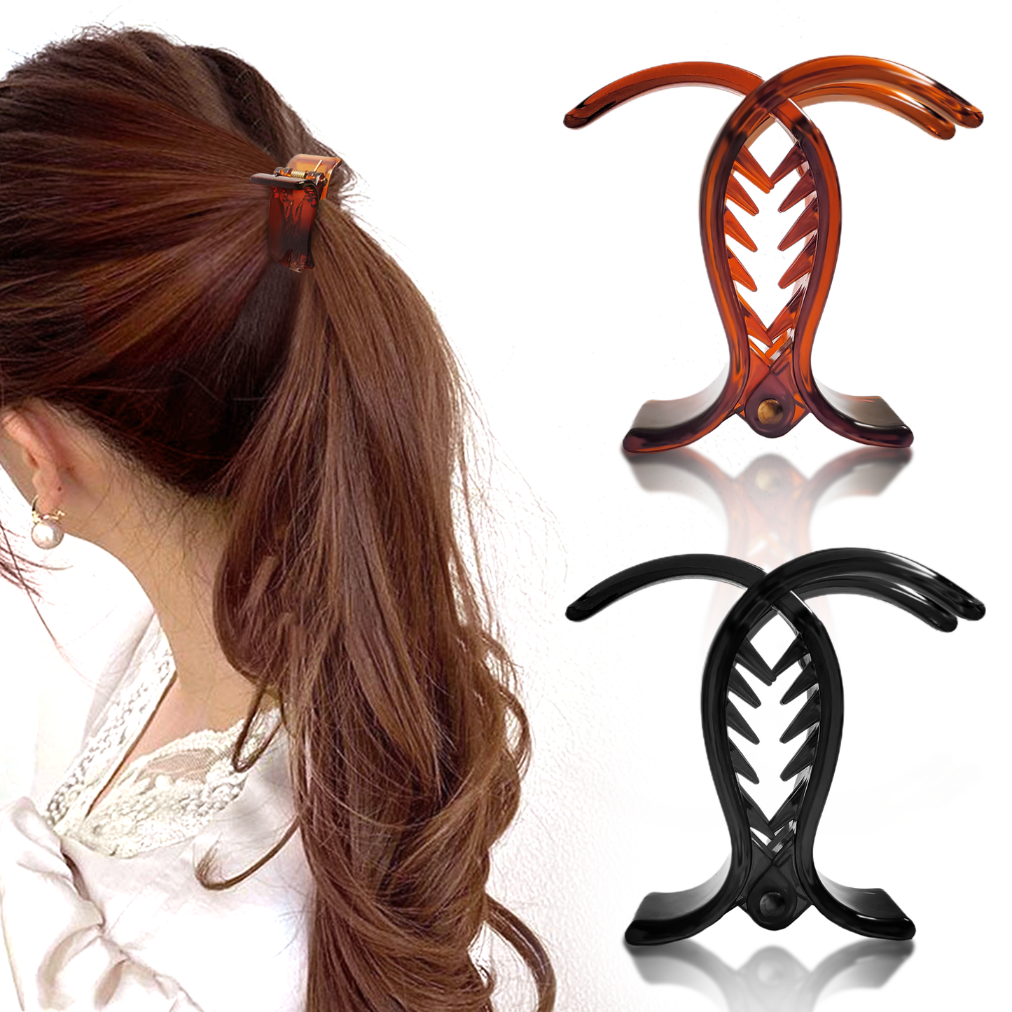 Sanas Small Hair Clip 4t Brown - 2Pcs