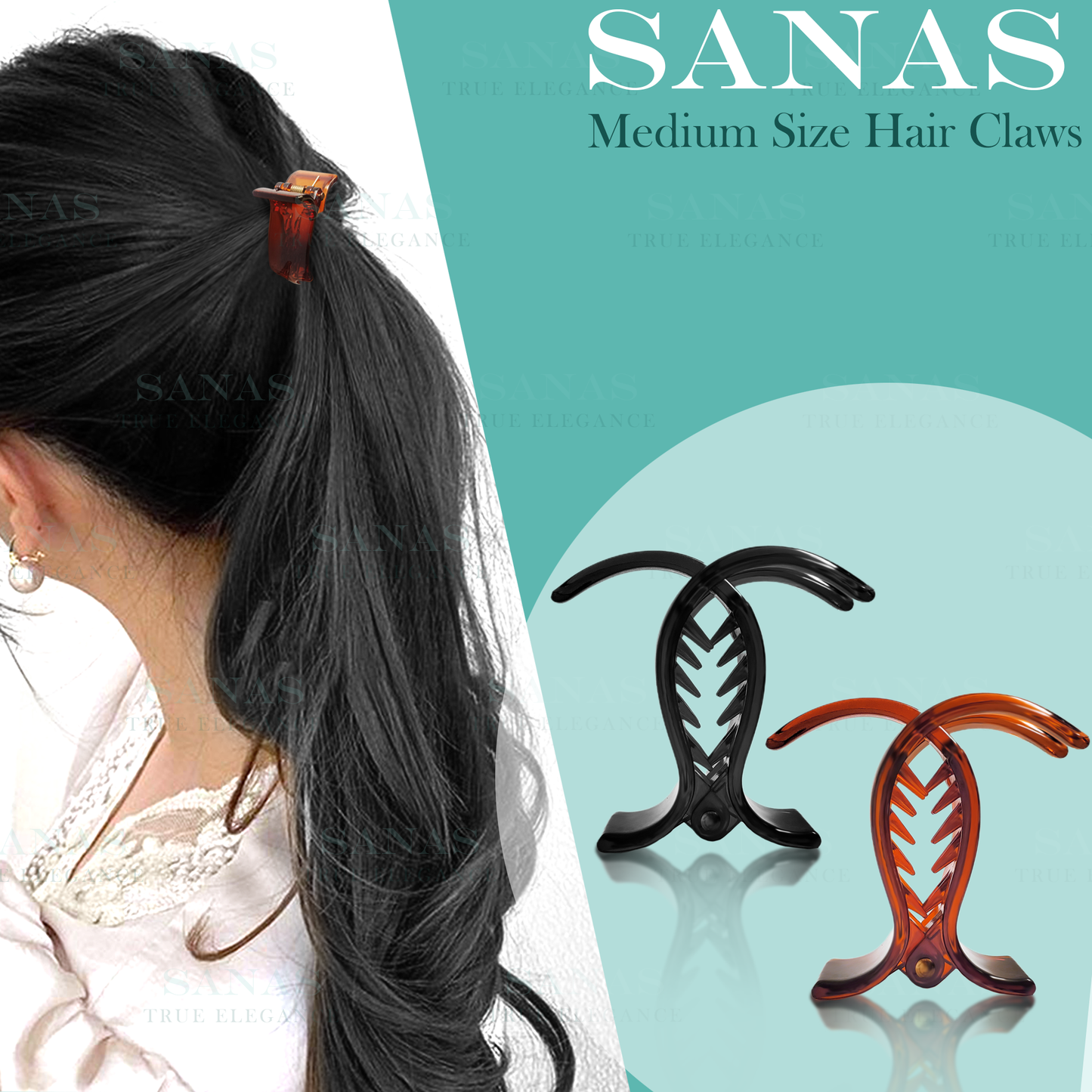 Sanas Small Hair Clip 4t Brown - 2Pcs