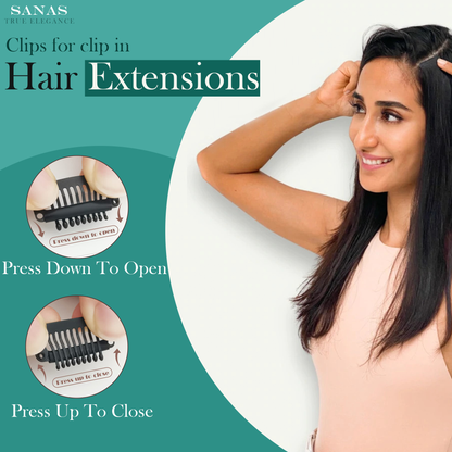 Sanas Snap Clips Hair Extensions - 80Pcs