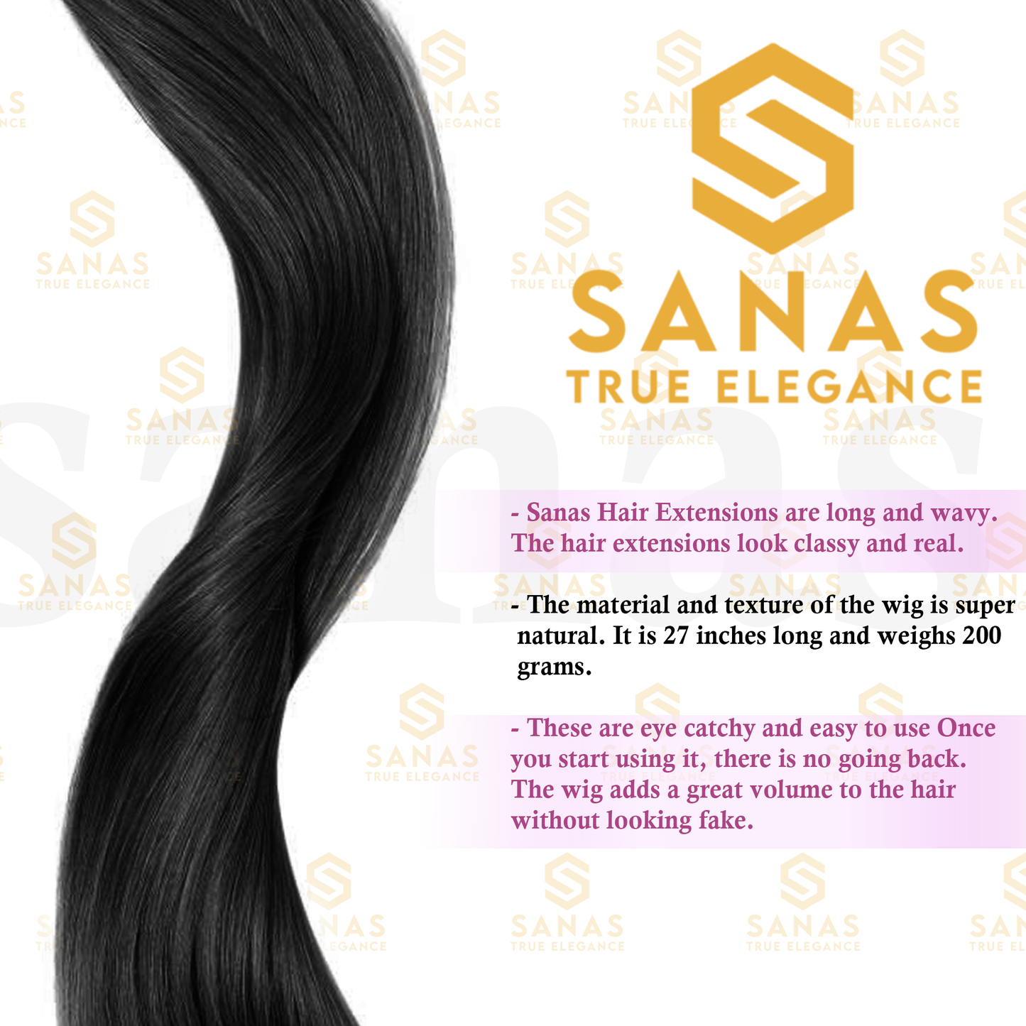 Sanas Long Hair Extensions 200grm - 1Pc